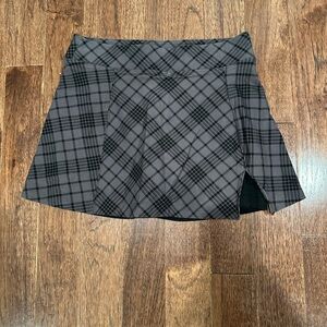PINK Victoria's Secret Black and Gray Checkered Mini Skort
